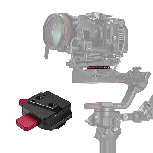 SMALLRIG Mini V Mount Battery Plate for DJI RS 3 / RS 3 Pro/RS 2 / RSC 2 Gimbals, Comes with V-Lock, Cold Shoe & 1/4