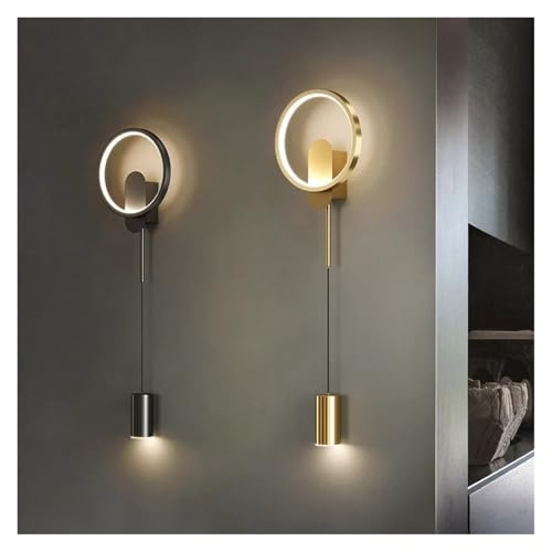 Aplique de pared minimalista de diseño dorado texturizado de 20cm para interiores exclusivos 3