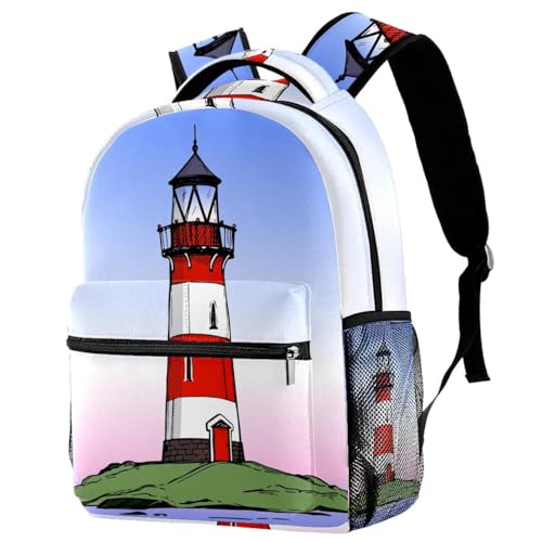 Sac de voyage décontracté motif phare sur la mer pour escapades de weekend et loisirs