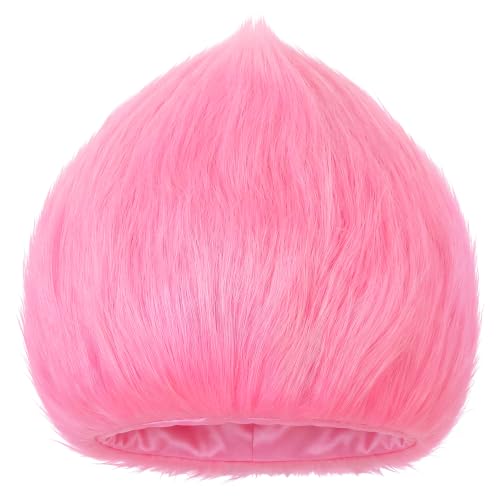Image of Geyoga 1 Pcs Funny Wig Crazy Hair for Halloween Party,Light Pink