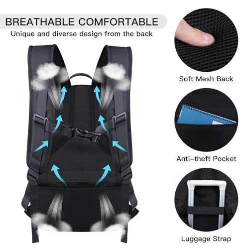Image of ANTERK Extra Large Backpack, Travel Backpack, Sturdy TSA Water Resistant 17.3 Inch Carry on Backpacks, Anti Theft Business Computer Backpacks Gifts for Men Women, Lake Blue