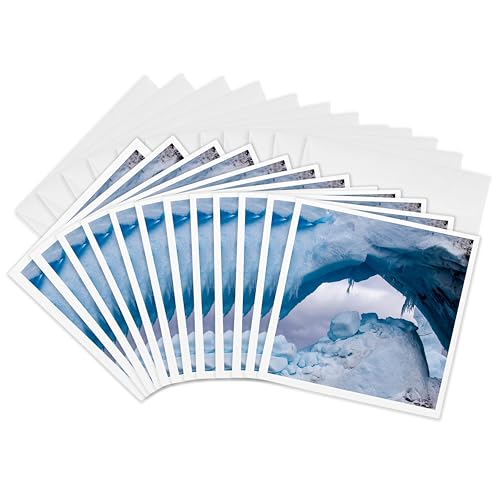 Iceberg cartes de vœux Antarctique 3dRose papeterie fine 15x15 cm