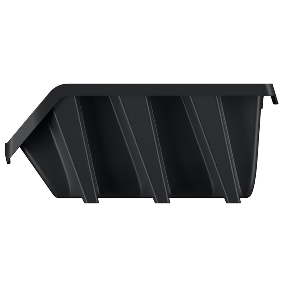 Werkstatt-Stapelkiste, Stapelbox aus PP Kunststoff, Sichtlagerbox in verschiedenen Größen, Lagerboxen für Werkzeugswand, Sichtlagerkasten, Sortierbox (20X Schwarz, 290x200x150mm)