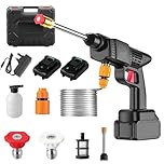 Cordless Electric Washer, High-Pressure Pressure Spray Water Gun for Car Garden, 12V Cordless Washer Machine with Accessories Kit, Portable Water Spray Gun Cleaner for Car, Fence, Floor Cleaning
