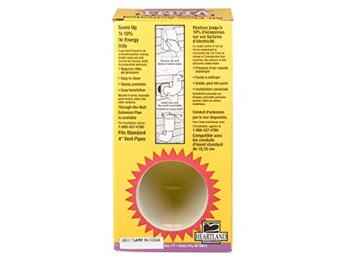 Heartland Natural 21000 Dryer Vent Extension Accessory, Through Wall Vent Connector, Neutral