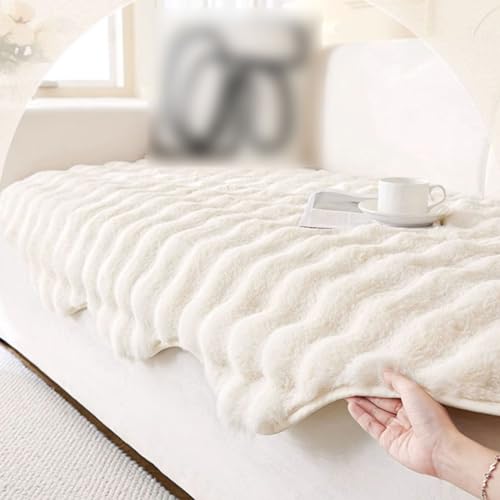 Housse de canapé antidérapante et lavable en peluche ultra douce - 8