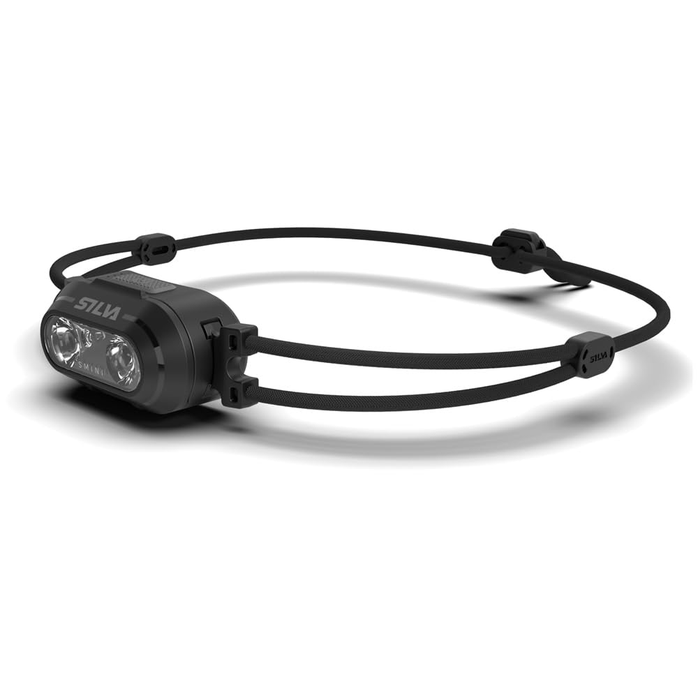 Silva Head Torch Battery Powered - Rechargeable USB-C - Smini Fly - 38 Grams - 250 Lumen Head Lamp - 3 Brightness Levels - White and Red LEDs - Battery Indicator - For Running in Urban Areas & Outdoor
