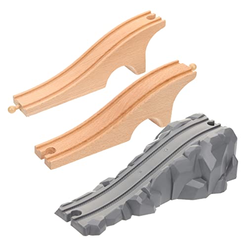 Gogogmee Enhance Toy Train Layout 2pcs Bridge Track Set for Train Railway Accessories