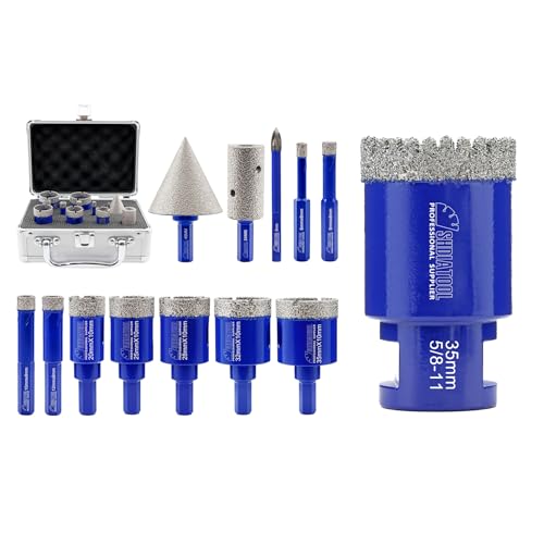 Juego de brocas de núcleo diamantadas SHDIATOOL 12 pcs