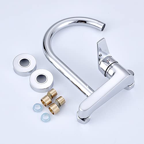 Grifo de cocina de pared para agua fría y caliente ideal para optimizar espacios pequeños 6