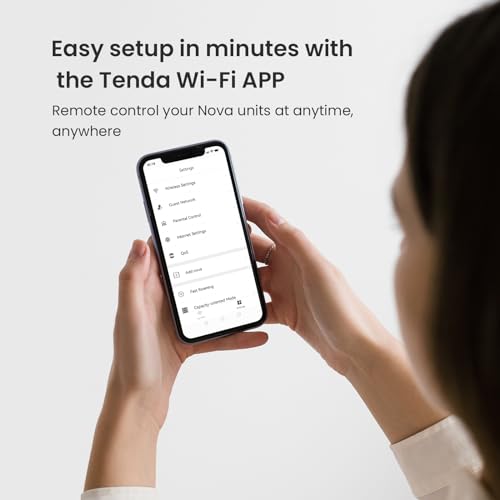 Image of Tenda Nova Mesh WiFi System MW5G - Covers up to 3500 sq.ft - AC1200 Whole Home WiFi Mesh System - Gigabit Mesh Router for 80 Devices - Dual-Band Mesh Network to Replace Router and Extender - 3-Pack
