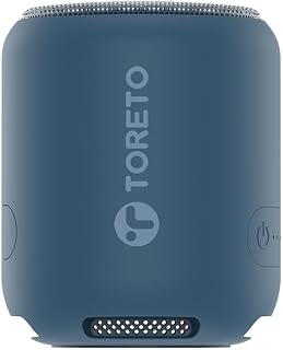 Toreto Orbix 12W Portable Bluetooth Speaker, 10 Hrs Playtime & 360° Sound