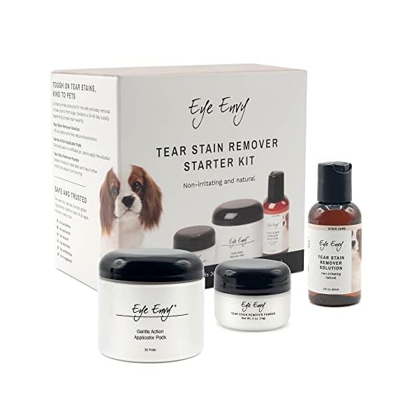 Eye Envy Dog Tear Stain Remover Starter Kit | Tear Stain Essentials in One Kit | 2-Step System Eye Envy Dog Tear Stain Remover Starter Kit | Tear Stain Essentials in One Kit | 2-Step System