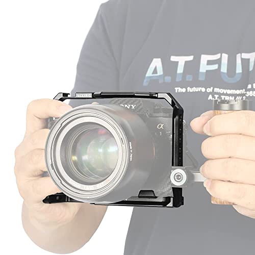 Image of NICEYRIG Lightweight Full Cage for Sony Alpha 1, A7IV, A7RIV, A7SIII, A7RIII, A7III, A9, A9II Mirrorless Camera- 437