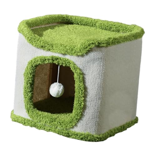 PEWETE 猫ベッド キューブ コンドミニアム 密閉家具保護家具 大型猫ハウス 屋内猫用屋根付きベッド 複数の小型ペット, 単層