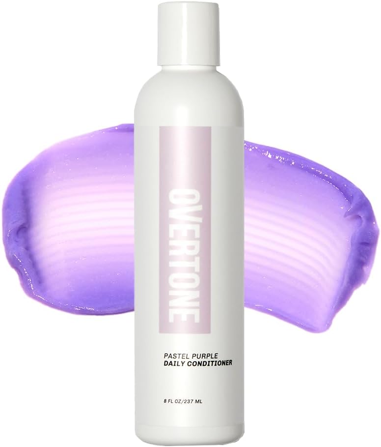 oVertone Daily Color Depositing Conditioner: 8oz Temporary Coloring Conditioner w/Shea Butter & Coconut Oil, Refresh Color & Prevent Fading, Vegan & Cruelty-Free, Pastel Purple is Lilac Lotus