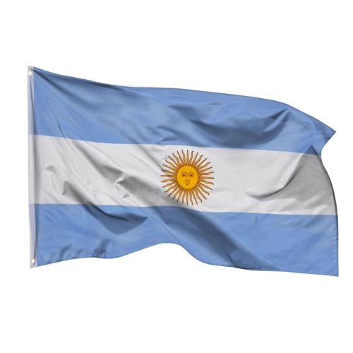 Aricona Argentinien Flagge 90x150cm - wetterbeständige Fahne mit Messingösen, 100% Polyester, robuste Doppelnaht & in lebendigen Farben - ideal für Flaggen-Liebhaber