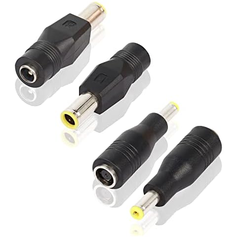 PNGKNYOCN DC Power Plug Adapter,2Pcs DC 8mm Male to DC 5.5mm x 2.1mm Female and 2Pcs DC 5.5mm x 2.1mm Male to DC 8mm Female Connectors（4-Pack） Cover
