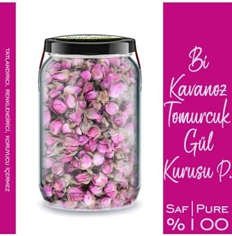 Zencefil Organik Bi Kavanoz Pembe Tomurcuk Gül Kurusu + Bi Kavanoz Kırmızı Gül 660 cc'lik 2 Adet Cam Kavanoz Katkısız - Görsel 2