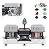 VEVOR Cabbing Machine, 8" 3/4 HP 1800 RPM Efficient, Lapidary Rock Grinder Polisher with Diamond and Resin Wheels, LED Lamp, Water System, Lapidary Equipment for Gemstone Grinding, Stone Polishing