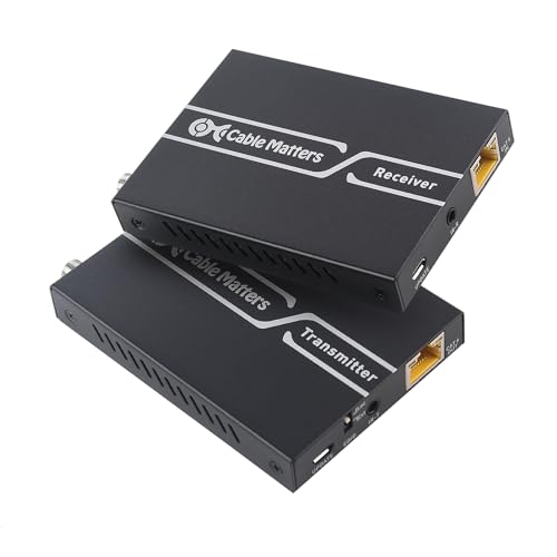 Extensor HDMI 4K Balun sobre Ethernet con soporte para montaje en pared