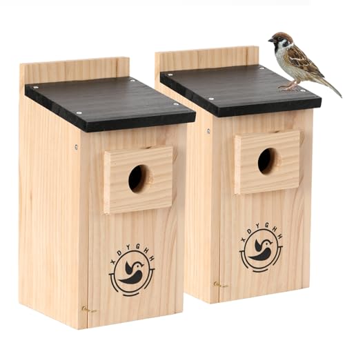 2 Pack Bird Houses for Outside,Bird House kit,Hummingbird House,Blue Bird House Outdoor Wren Swallow Finch