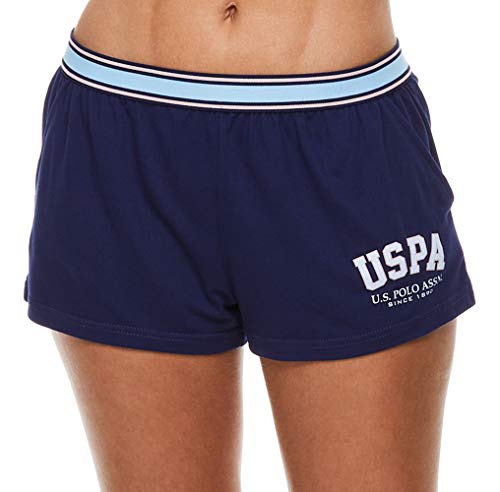 Image of U.S. POLO ASSN. Womens Pajama Shorts with Pockets, Elastic Waist Sleep Shorts for Women, Lounge Short