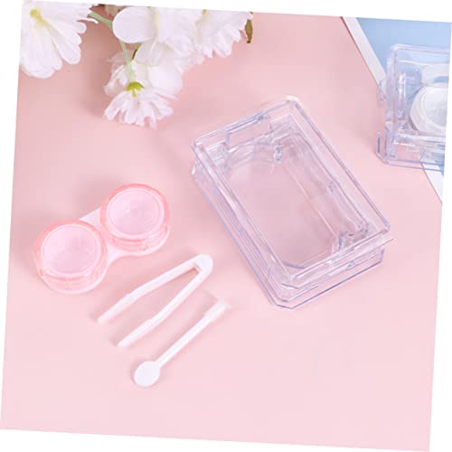 HEALEEP 6 Pçs Mini Caso Colorido Claro Recipiente Caso De Viagem Caso Espelho Kit Pinças Titular Bon