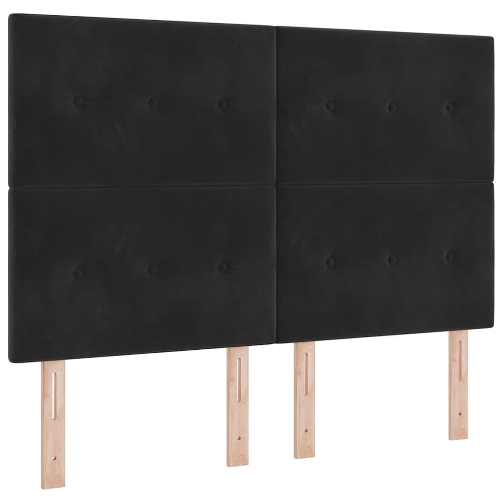 Cabecero negro de 160 cm, 2 alturas de 118/128 cm, madera maciza de pino/espuma, tapizado para pared/cama tapizada