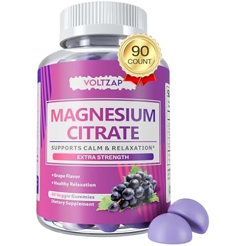 VOLTZAP Magnesium Gummies for Calm : Dietary Supplement for Health - Magnesium Citrate High Absorption Supplement 90 Count (Pack of 1) Cover