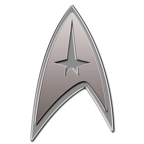 Cafepress Star Trek Silver Metallic Insignia Oval Bumper Sticker, Euro Oval Car Decal #TOP1