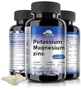 VPKIN Potassium Magnesium Supplement 1000mg,Magnesium Potassium Zinc for Leg Cramps,High Absorpti...