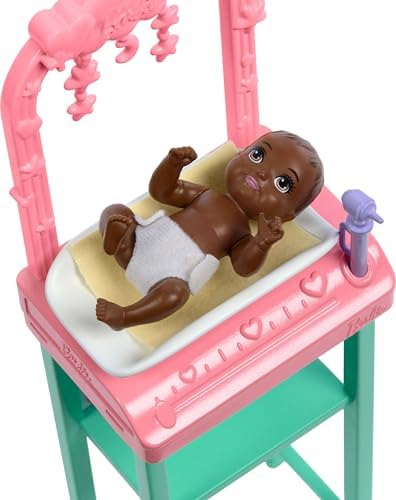 Barbie Kariyer Oyun Setleri - Doktor Bebek Çocuk Doktoru Barbie, sarışın bebek, 1 bebek figürü, mobilya ve aksesuarlar JCR72 - Görsel 4