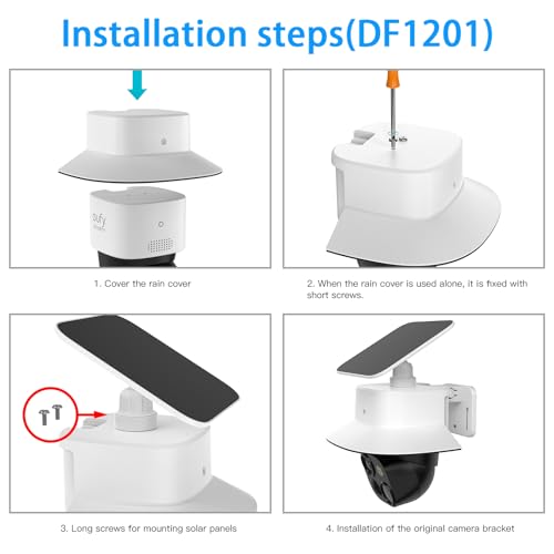 Kamera Regenschutz für eufy Security SoloCam S340, Outdoor Camera Abdeckung Sonnenschutz Kamera Zubehör Ersatzteil Gehäuse für eufy SoloCam S340, Schützt die Kamera vor Staub & UV-Strahlen, 1 Stück