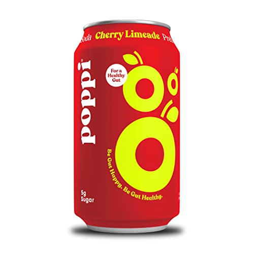 Poppi Sparkling Prebiotic Cherry Limeade Soda W/ Gut Health & Immunity Benefits, Beverages Made With Apple Cider Vinegar, Seltzer Water & Fruit Juice, Low Calorie & Low Sugar Drinks, 12Oz (12 Pack) (Packaging May Vary) #TOP12