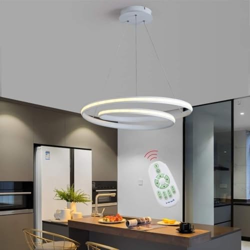 Plafonniers suspendus LED dimmables pour éclairer sans éblouir la table et l'îlot central