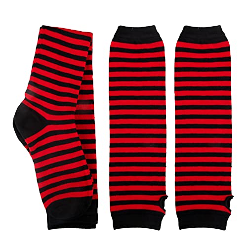 Image of Over Knee Rainbow Thigh High Socks Cosplay Accessories for Women Fashion Wild Long Striped Leg warmers