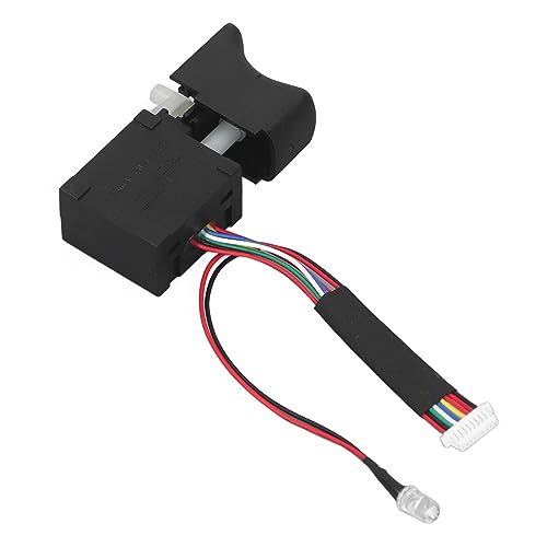 Fabater Interrupteur à Clé Élective, Interrupteur à Gâchette de Contrôle de Vitesse DC36V, Assemblage Facile, Lampe D 'Éclairage Multifonctionlle, Résistance aux Chocs pour Verser