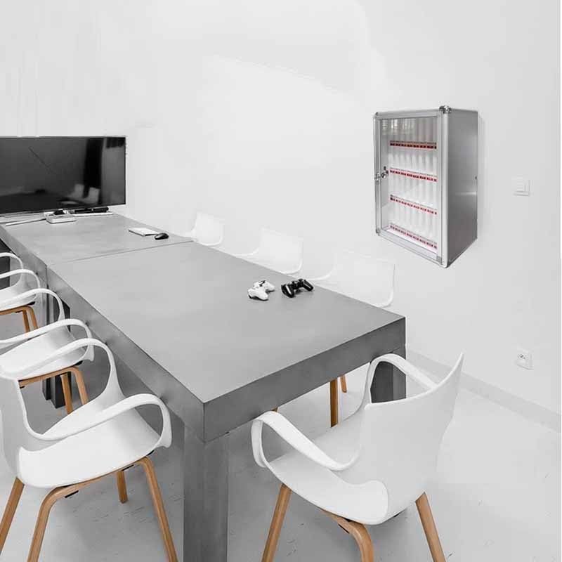 Caja para teléfono celular con e armario antirrobo empleados montaje pared 2