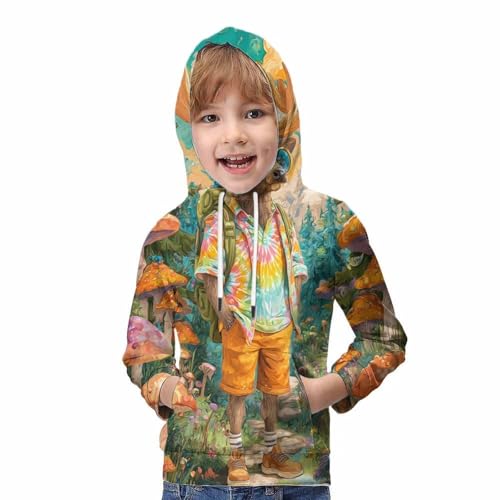 Imprimés en 3D Lumineux sur ce Sweat-Shirt à Capuche pour Enfant