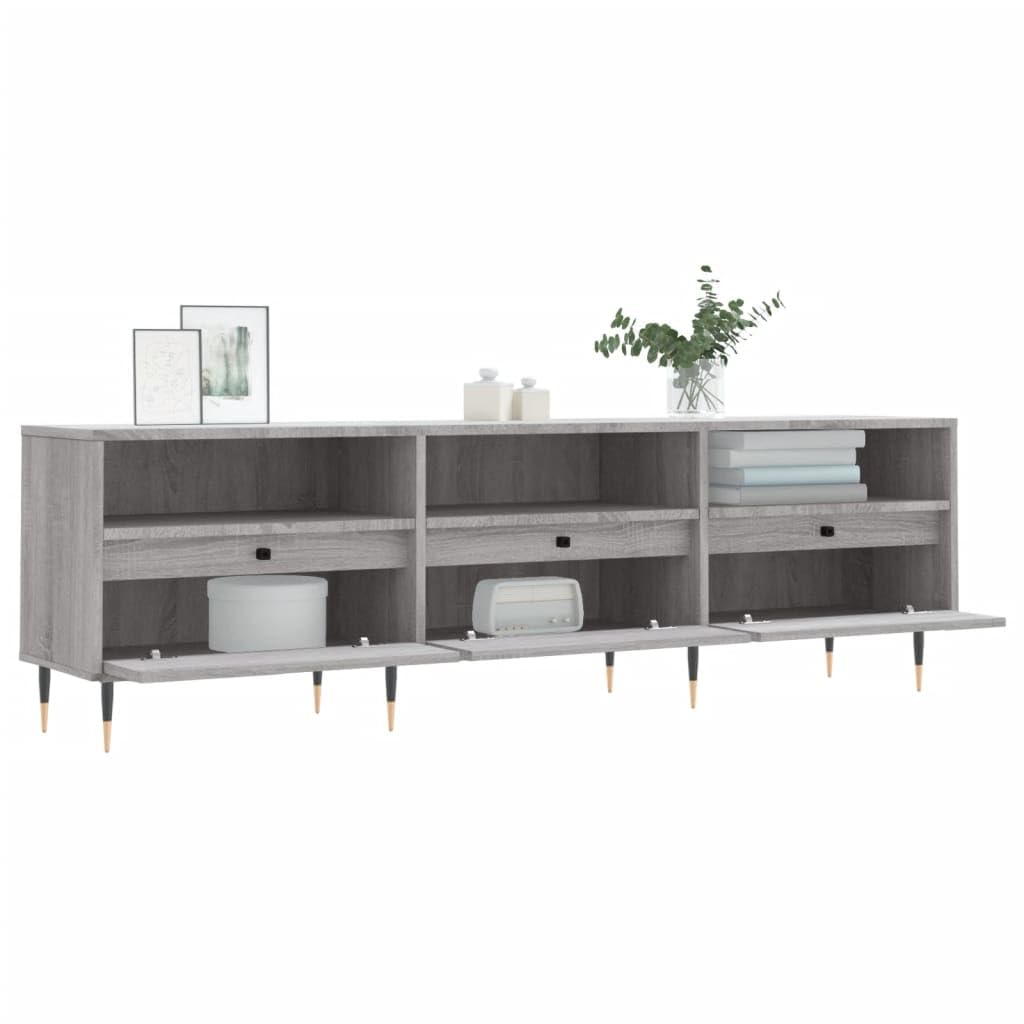 Mobile TV grigio Sonoma, 150 x 30 x 44,5 cm, in legno
