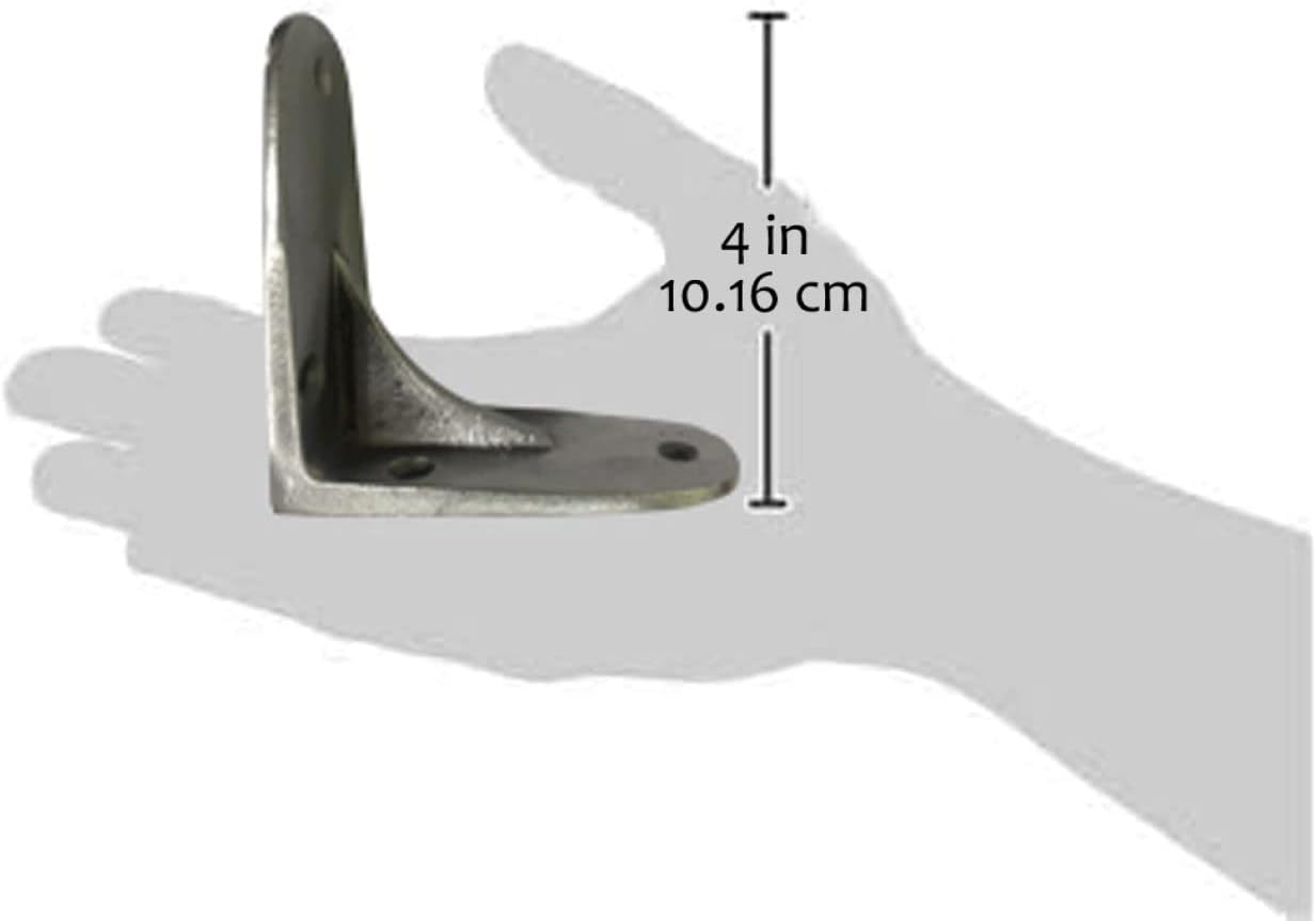 NACH Decorative Shelf Brackets, 2 Pack of 4.3 x 2 x 3.5 inch, Antique Metal Cast Iron Shelving Brackets - Metal Shelf Supports- Decorative L Brackets