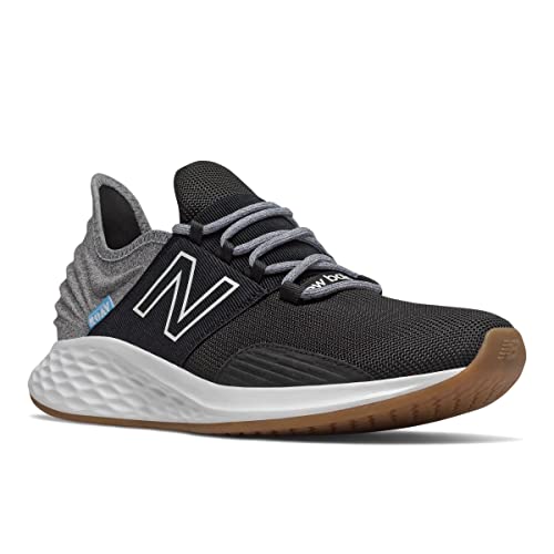 New Balance Men's Fresh Foam Roav V1 Sneaker, Black/Light Aluminum, 14 M US