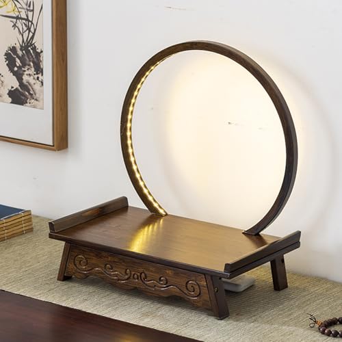 CTSSWMWY Prayer Altar, Chinese Meditation Table, Personal Shrine Altar Table, Buddha Altar Shelf Shrine, for Homes Temples Ancestral Halls(Walnut Color,15.7x9x4.3in)