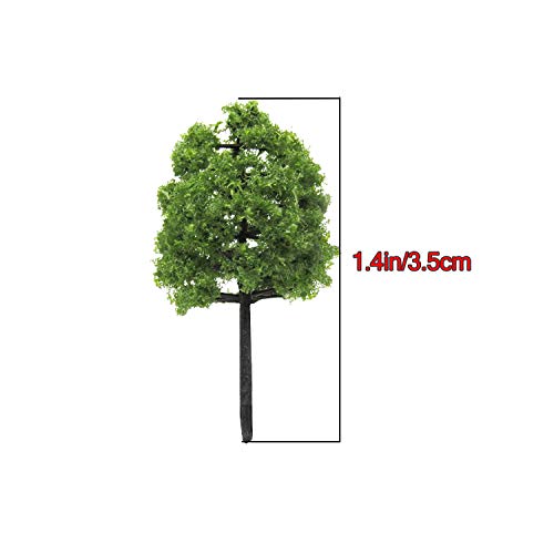 Ho Scale Trees, Mystear 50Pcs Ho Oo Scale 1:100 Model Trees 1.4In/3.5Cm Train Railroad Park Scenery Architecture Fake Trees For Diy Crafts, Building Model, Landscape #TOP1