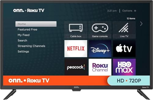 Image of ONN 32-inch Roku Smart TV LED + Free Wall Mount with Wi-Fi Connectivity and Mobile App | Flat Screen TV Compatible with Apple Home Kit | Alexa and Google Assistant (Renewed)