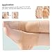 PartyKindom 2pairs Silicone Heel Support Cushions Moisturizing Protective Covers for Cracked Heels Ankle Compression Socks for Sports and Unisex Skin Tone Washable and Reusable