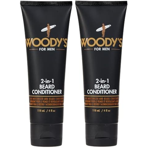 Woody's 2-in-1 Men Beard Conditioner, Beard Wash, Moisturize, Softens & Conditions Dry Flaky Beards, Enriched With Botanical Extracts and Essential Oils - 4 Fl Oz Cover