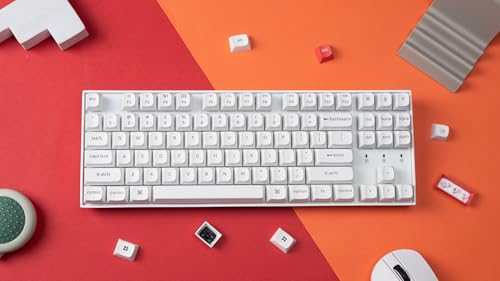 Image of ARION Frost X K8 Pro Gaming Keyboard Wireless Mechanical Keyboard with RGB Backlit, PBT Keycaps for Mac Windows Linux - Gateron G Pro 3.0 Brown switches (Yellow Switches)