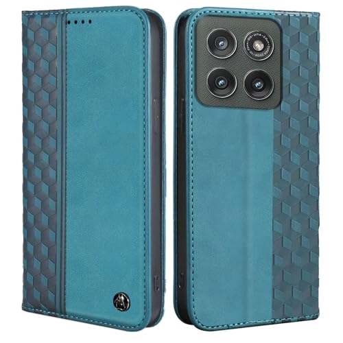 Image of Wallet Case for Motorola Edge 2025 6.7 inch - Moto Edge 2025 Flip Case [Strong Magnetic] PU Leather Folio Case with Card Holder Kickstand Protective Phone Cover - Green